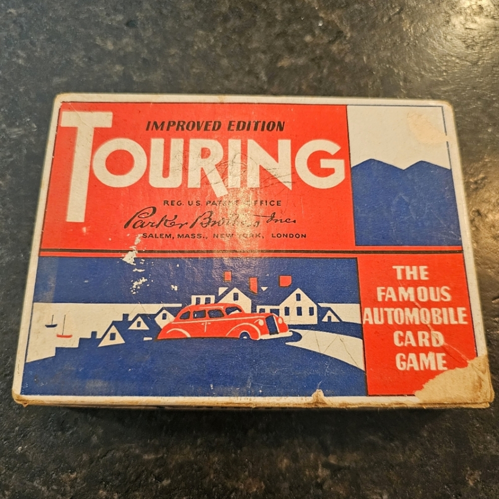 Vintage 1937 Parker Brothers "Touring" Card Game